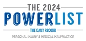 The 2024 Power List logo for personal injury and medical malpractice.