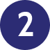 Blue circle with white number two inside.